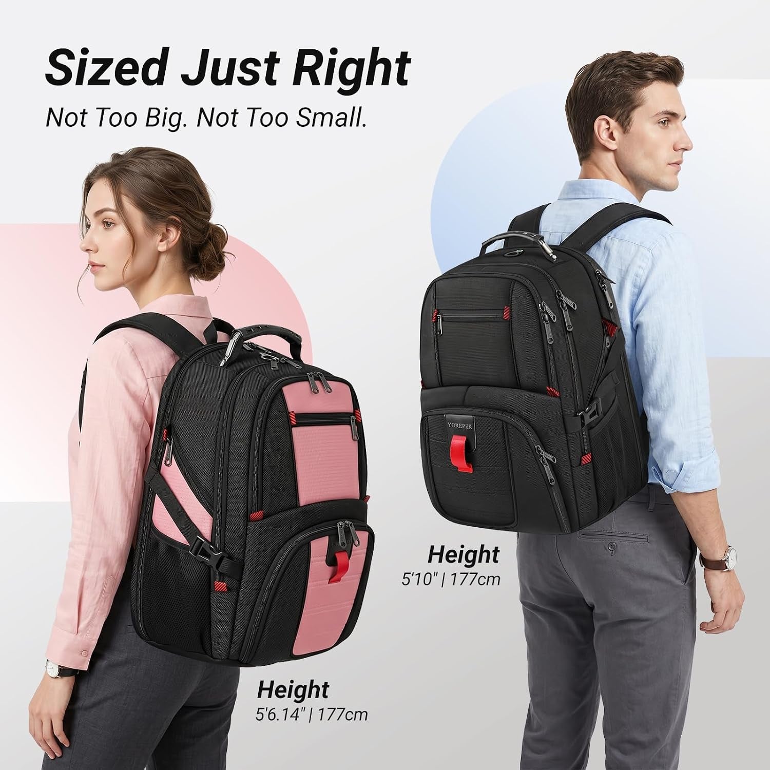 Large Laptop Backpack for Men, Heavy Duty Travel Backpack Carry on Flight Approved, 17 Inch College Work Bookbag, Water Resistant Business Backpack for Men Women, Mochilas Para Hombres
